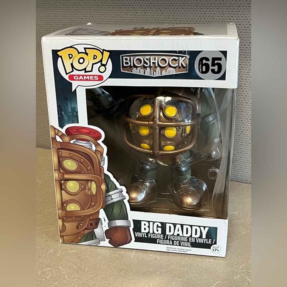 Funko Pop Big Daddy 65 BioShock 6” Vaulted Games Figure w/ Box